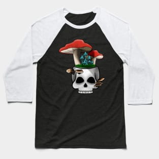 Mushroom Skull Garden Baseball T-Shirt